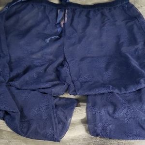 Victoria's Secret Blue Lace Pants M NWT